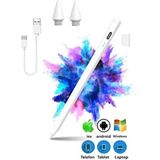Tüm Dokunmatik Cihazlara -Ios/android/windows Uyumlu Tablet Ipad Yazı Çizim Kalemi Iki Üç Hediye - Beyaz