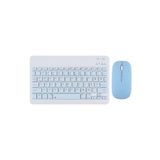 Tüm Samsung Tablet Modelleri İle Uyumlu Bluetooth Özellikli Klavye Mouse Set Açık Mavi