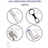 Tüm Su Arıtma Cihazları Için Uyumlu Cihaz Yenileme Seti, (Yedek Parça Kiti) - Beyaz