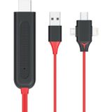 Tüm Telefon ve Tabletler Için Hdmı Tv Görüntü Aktarım Kablosu :Type-C+Lightning+Micro Uyumlu
