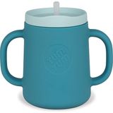 Tum Tum 180ml Silikon 3 Aşamalı Eğitici Alıştırma Bardağı Mavi Bebekler İçin Sağlıklı Tasarım