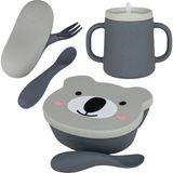 Tum Tum Silikon Alıştırma Bardağı / Vakumlu Mama Kasesi / Kutulu Mama Kaşık ve Çatal Seti - Kev Koala - .