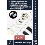 Tüm Yaşlar Için Şık Klipsli Manyetik Lastikli Pratik Mıknatıslı Çocuk Ayakkabı Bağcığı 100 Cm-1 Çift