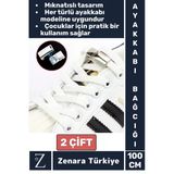 Tüm Yaşlar İçin Şık Klipsli Manyetik Lastikli Pratik Mıknatıslı Çocuk Ayakkabı Bağcığı 100 Cm-2 Çift