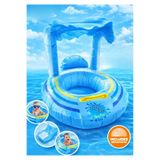 TUMBA'S Gölgelikli Tenteli Çocuk Deniz Simiti Baby Float Bebek Deniz Simiti 0-3 Yaş Bebek Botu