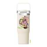 Tumbler 950 ml Tek Kapak Çift Kullanım Pipetli/pipetsiz Taşıma Kulplu Çelik TERMOS-FFDILLERD935