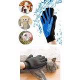 TUMKE Kedi Köpek Tüy Toplama Kaşıma Yıkama ve Banyo Eldiveni Evcil Hayvan Pet Glove - Mavi - Açık Mavi