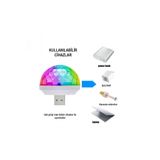TUMKE Sese Duyarlı Araç içi Disko topu Rgb parti lambası USB lamba Araba Aydınlatması