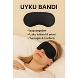 TUMKE Unisex Siyah Uyku Maskesi & Göz Bandı – Işık Geçirmez, Yumuşak Kumaş, Rahat Uyku Bandı