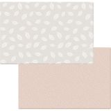 Tummymat Dwinguler Latte Palm & Plumas - Çift Taraflı Premium Dolgulu Oyun Matı 210CMX140CMX1,3CM - Somon - Pembe - 210 x 140 cm