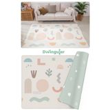 Tummymat Dwinguler Scandi Collage - Çift Taraflı Premium Dolgulu Oyun Matı 210cmx140cmx1,3cm
