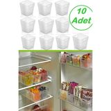 TUMU LIFE 10 Adet Buzdolabı Kapak Içi Düzenleyici Organizer | Buzdolabı Içi Düzenleyici Ve Banyo Organizeri