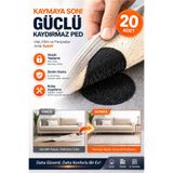 TUMU LIFE 20 Adet Halı Kilim Koltuk Örtüsü Kaydırmaz Sabitleyici Cırt Yıkanabilir Kendinden Yapışkanlı Ped