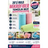 TUMU LIFE 20'li Rulo Mikrofiber Temizlik Bezi 25X30 Cm