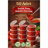 TUMU LIFE 50 Adet Sızdırmaz 120 ml Mini Saklama Kabı Sosluk Buzluk Kabı, Et Suyu, Kemik Suyu, Sos Kabı Mutfak