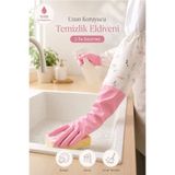 TUMU LIFE Lateks Uzun Eldiven – Ev, Bulaşık, Banyo Temizliği İçin Su Geçirmez Bulaşık Eldiveni Temizlik