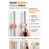 TUMU LIFE Paspas Süpürge Fırça Ve Mop Askısı Sap Tutucu Mutfak Banyo Askı 1 Adet