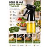 TUMU LIFE Püskürtmeli Cam Sprey Airfryer Yağdanlık Zeytinyağı Sirke Yağ Püskürtücü Fitöz Yağ Püskürtücü 250ml