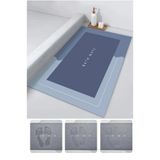 TUMU LIFE Sihirli Su Emici Banyo Paspası Kaymaz Tabanlı Abdest Paspası Kare 3,5 Mm 40x60