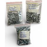 Tuna CİVATA M6X25mm+M6 SOMUN+8mm PUL 150 PARÇA