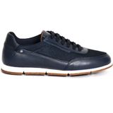 Tuna Hakiki Deri/tekstil Lacivert Erkek Sneaker Ayakkabı - 241336