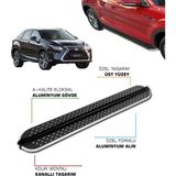 Tuna Oto Lexus RX200T Uyumlu 2018 2019 2020 2021 2022 2023 2024 2025 2026 2027 Araca Özel Yan Basamak - (ClearEyelets)Black-RadiantOrchid
