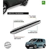 Tuna Oto Peugeot Partner Uzun Şase Uyumlu 2019 2020 2021 2022 2023 2024 2025 2026 2027 Araca Özel Yan Basamak - (ClearEyelets)Black-RadiantOrchid