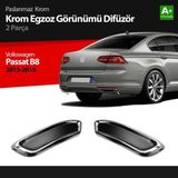 Tuna Oto Vw Passat B8 Krom Egzoz Görünümü Difüzör R Line Still 2 Parça 2015 2016 2017 2018 2019