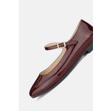 TUNAELLİ KADIN BORDO RUGAN HAKİKİ DERİ 34-35-41-42 NUMARA BANTLI BABET