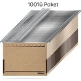 Tunakart Asd2005 Metal Askılı Yan Bezli Körüklü Dosya 100 Lü Paket