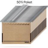 Tunakart Asd2005 Metal Askılı Yan Bezli Körüklü Dosya 50 Li Paket