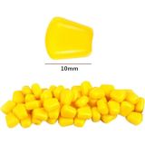 Tunasol Organik 10 x 1 cm Silikon Yumuşak Sarı Mısır Suni Balık Olta Yemi