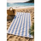 TUNATEX TUNATEKS Premium Şezlong & Plaj Havlusu 70x140 cm Mavi Çizgili