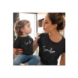 tunay moda Smile Anne Çocuk Tişört Kombin (ADET FİYATI)