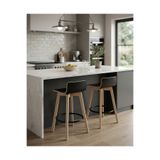 Tunçay Sandalye 2'li Set Munich Natural Ahşap Laminatlı Counter Bar Sandalyesi Ada Mutfak Sandalyesi Demonte