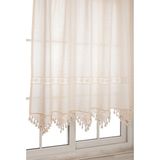 Tuncay Tekstil Buldan İşi Otantik Monika El Dantelli Keten Bej 350x180 cm Güneşlik