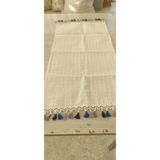 Tuncay Tekstil Buldan Monika Renkli Ponponlu Runner - Mor - 30 x 40 cm
