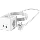 Tuncmatik S-Link PRZ04 4 Soketli 2 USB 1 Type-C PD20 2m 306 Joule Tam Bakır Küp Beyaz Akım Korumalı Priz - Çok Renkli