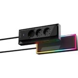 Tuncmatik S-Link PRZ05 3 Soketli 2 USB 2 Type-C PD20 2m 306 Joule Tam Bakır Gaming Siyah Akım Korumalı Priz - Çok Renkli