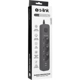 Tuncmatik S-Link SPG03U 5V2.4A 1.5m 3X1.00MM 100 Yüzde Bakır 750 Joule 3 Lü Anahtarlı Akım Korumalı Siyah Priz - Çok Renkli