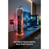 Tuncmatik Tunçmatik Akım Korumalı Priz 5'li Siyah 1.5 M Güçlü Voltaj Yükselmelerine Karşı Koruma