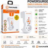 Tuncmatik Tunçmatik Powersurge 1'li Akım Korumalı Priz Beyaz