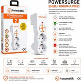 Tuncmatik Tunçmatik Powersurge 2'li Akım Korumalı Priz Beyaz