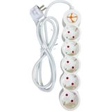 Tuncmatik Tunçmatik TSK19067 Powerstrip 5'li Topraklı Grup Priz Beyaz Kablolu Çocuk Korumalı 5 Metre