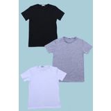 Tünel moda İBRE-ÇOÇUK SİYAH-BEYAZ-GRİ ÇOÇUK TİŞÖRT