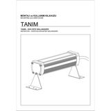 Tunga Aydınlatma Wallwasher LED Projektör 67CM 24W | IP65 | 220V | Rotasyon Ayak | Ce - Amber