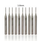 Tungsten Karbür PCB Kesme CNC Freze Ahşap İşleme 1.0mm 10 Adet