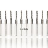 Tungsten Karbür PCB Kesme CNC Freze Ahşap İşleme 1.7mm 10 Adet