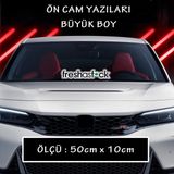Tuning Modifiye On Cam Yazisi - Araba Motosikler Atv Kamyon Kamyonet Cam Uyumlu Sticker Etiket