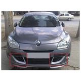Tuning Vadisi Renault Megane 3 Ön Tampon Çerçeve Sis Çerçeveleri (Plastik) Parlak Siyah